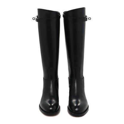 Hermes Box Kelly Jumping Boots 35 Black 2 of 8