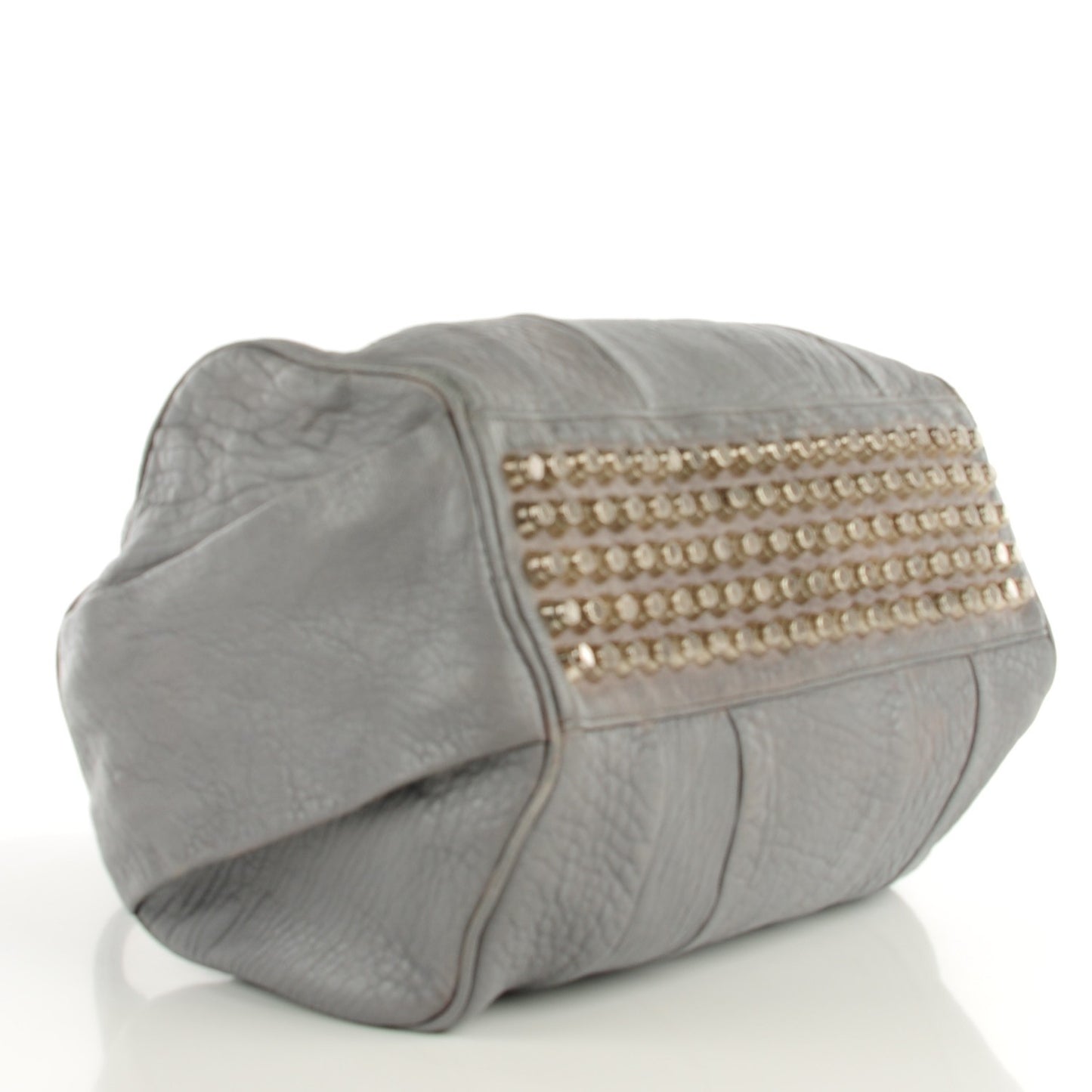 Pebbled Lambskin Rocco Oyster Silver Hardware