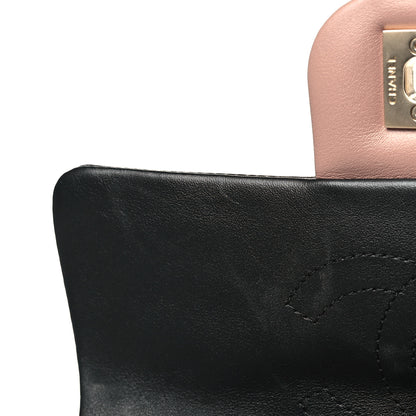 Chanel Lambskin Quilted Small Graphic Flap Beige Black 11 of 11