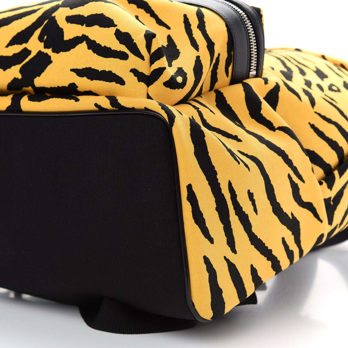 Canvas Zebra Print City Backpack Yellow Black