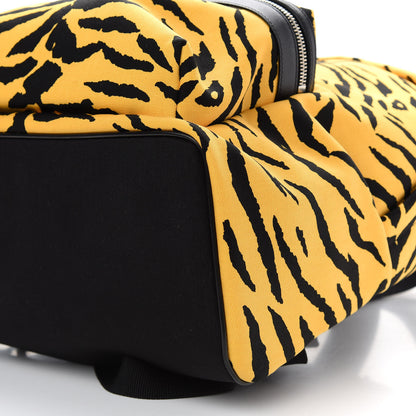 Saint Laurent Canvas Zebra Print City Backpack Yellow Black 8 of 8