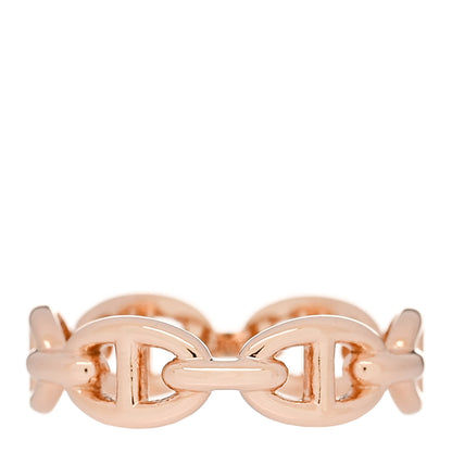Hermes 18K Rose Gold PM Chaine d'Ancre Enchainee Ring 54 7 1 of 7