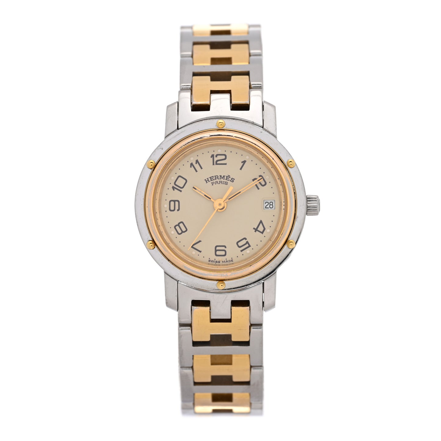 Stainless Steel 24mm Clipper Quartz Watch Gold