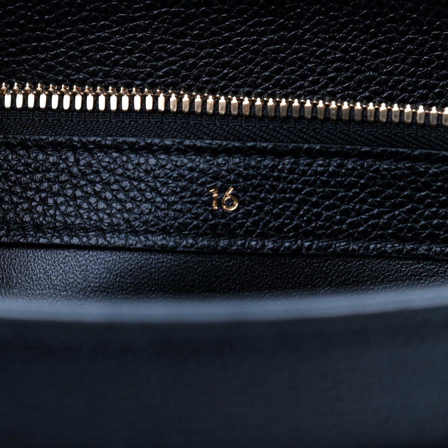 Grained Calfskin Classique 16 Top Handle Bag Black