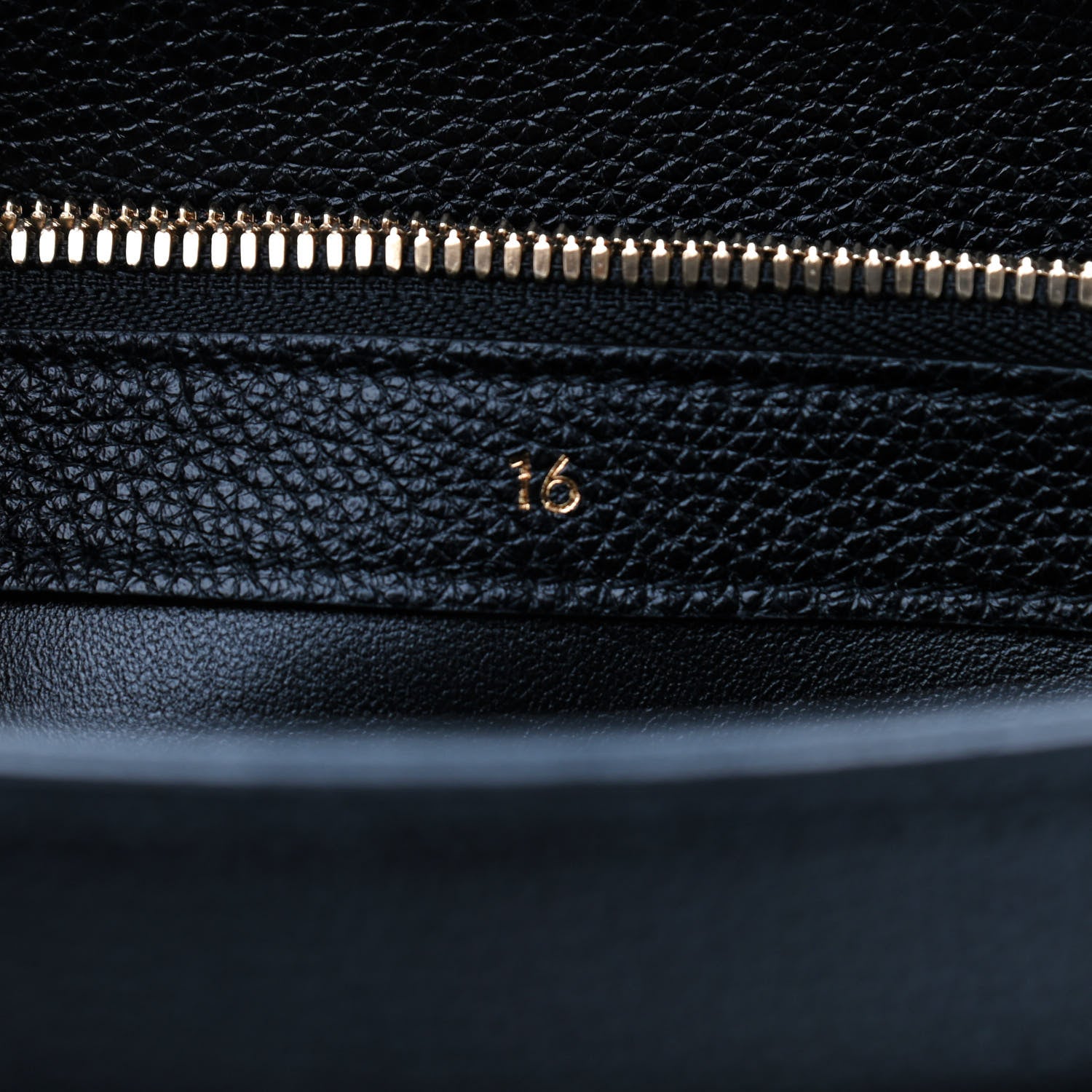 Celine Grained Calfskin Classique 16 Top Handle Bag Black 9 of 9