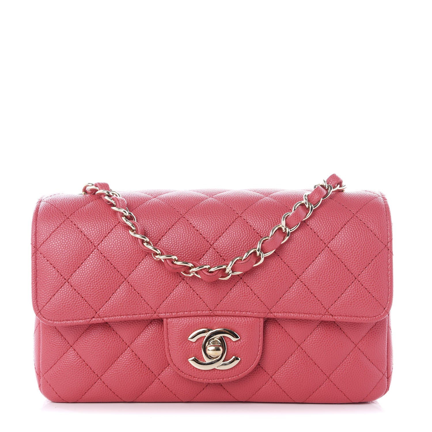 Chanel Caviar Quilted Mini Rectangular Flap Dark Pink 1 of 10