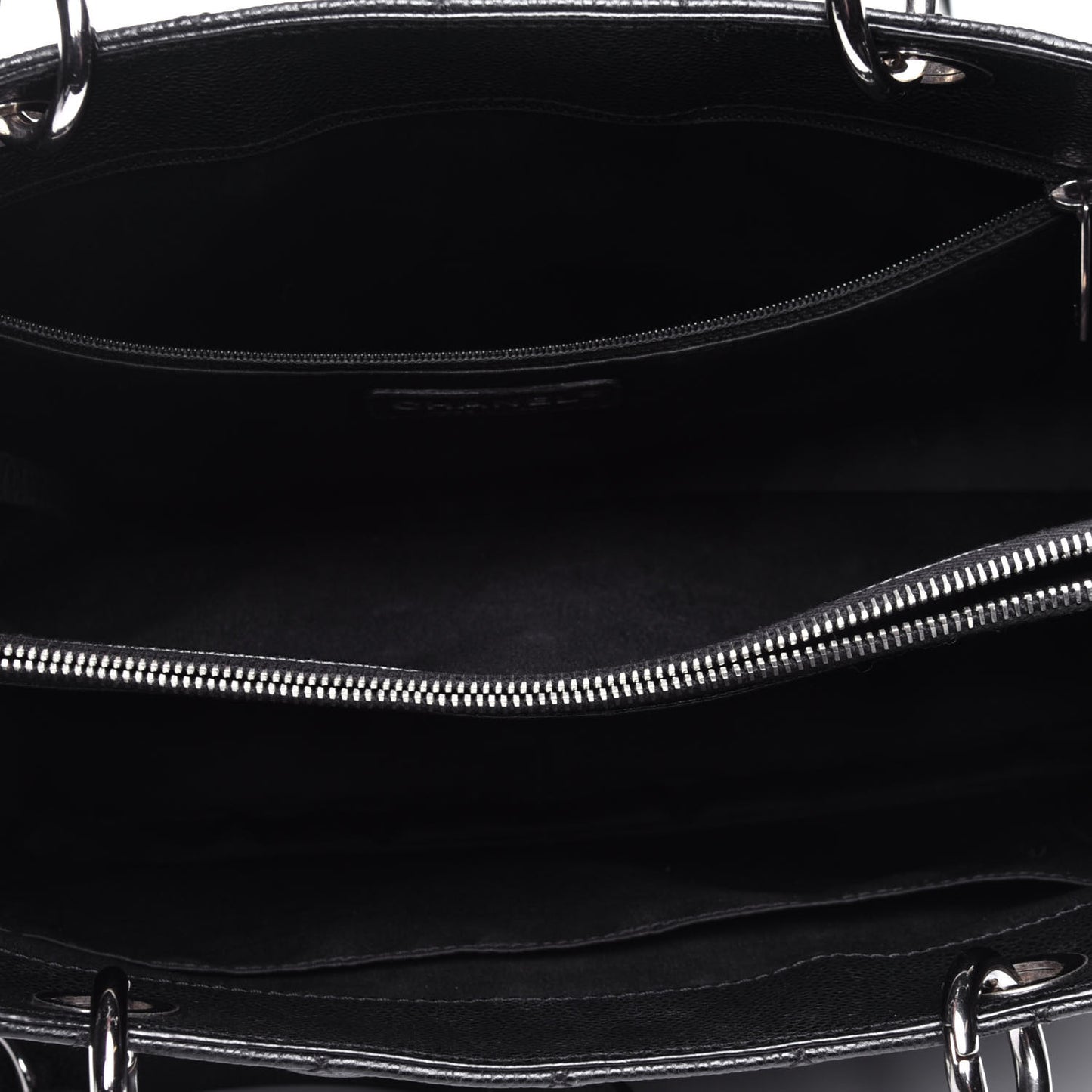 Caviar Quilted Grand Shopping Tote GST Black