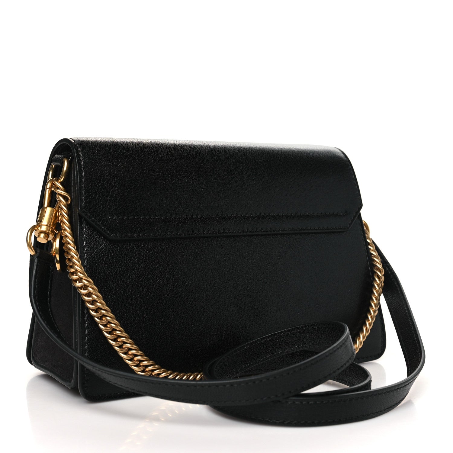 Givenchy Goatskin Suede Small GV3 Shoulder Bag Black Grey 3 of 9