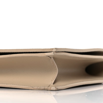 Saint Laurent Grain De Poudre Classic Kate Monogram Clutch Nude Powder 8 of 8
