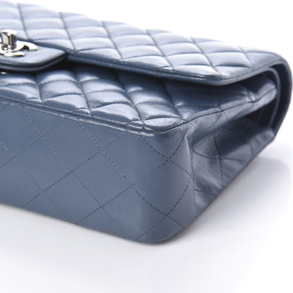 Chanel Lambskin Quilted Medium Double Flap Blue 10 of 11