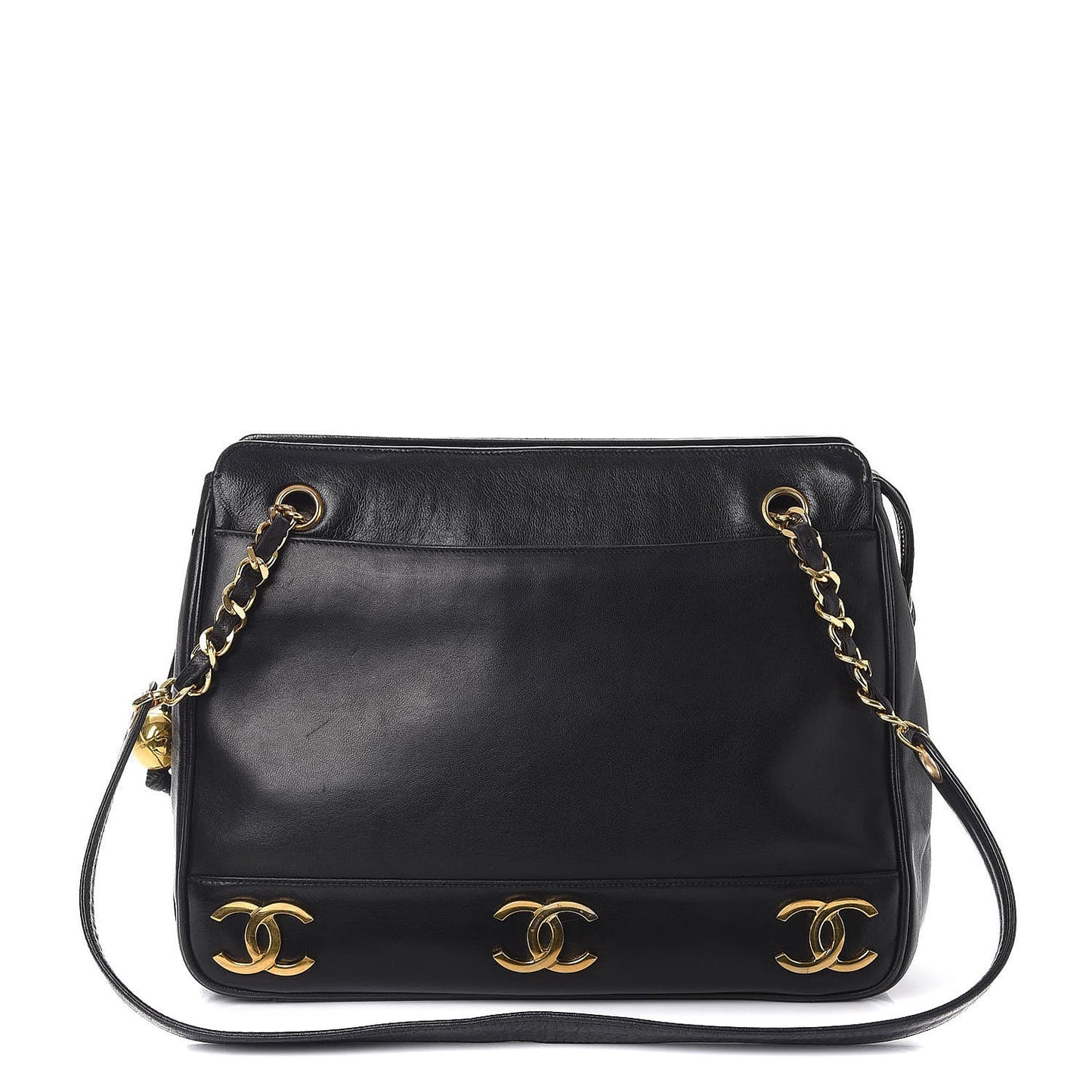 Lambskin CC Shoulder Bag Black