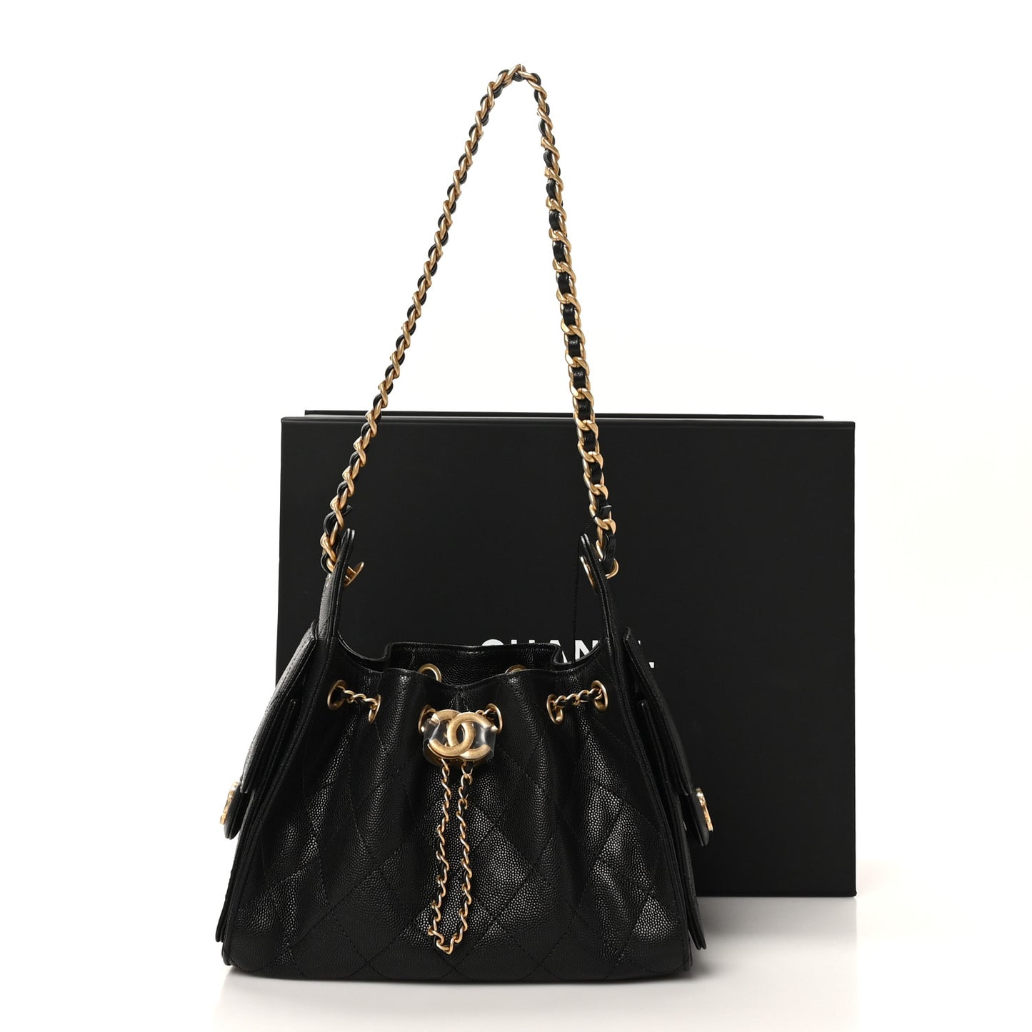 Caviar Quilted Mini Chanel 25 Handbag Black