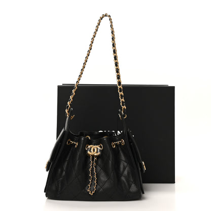Chanel Caviar Quilted Mini Chanel 25 Handbag Black 11 of 11