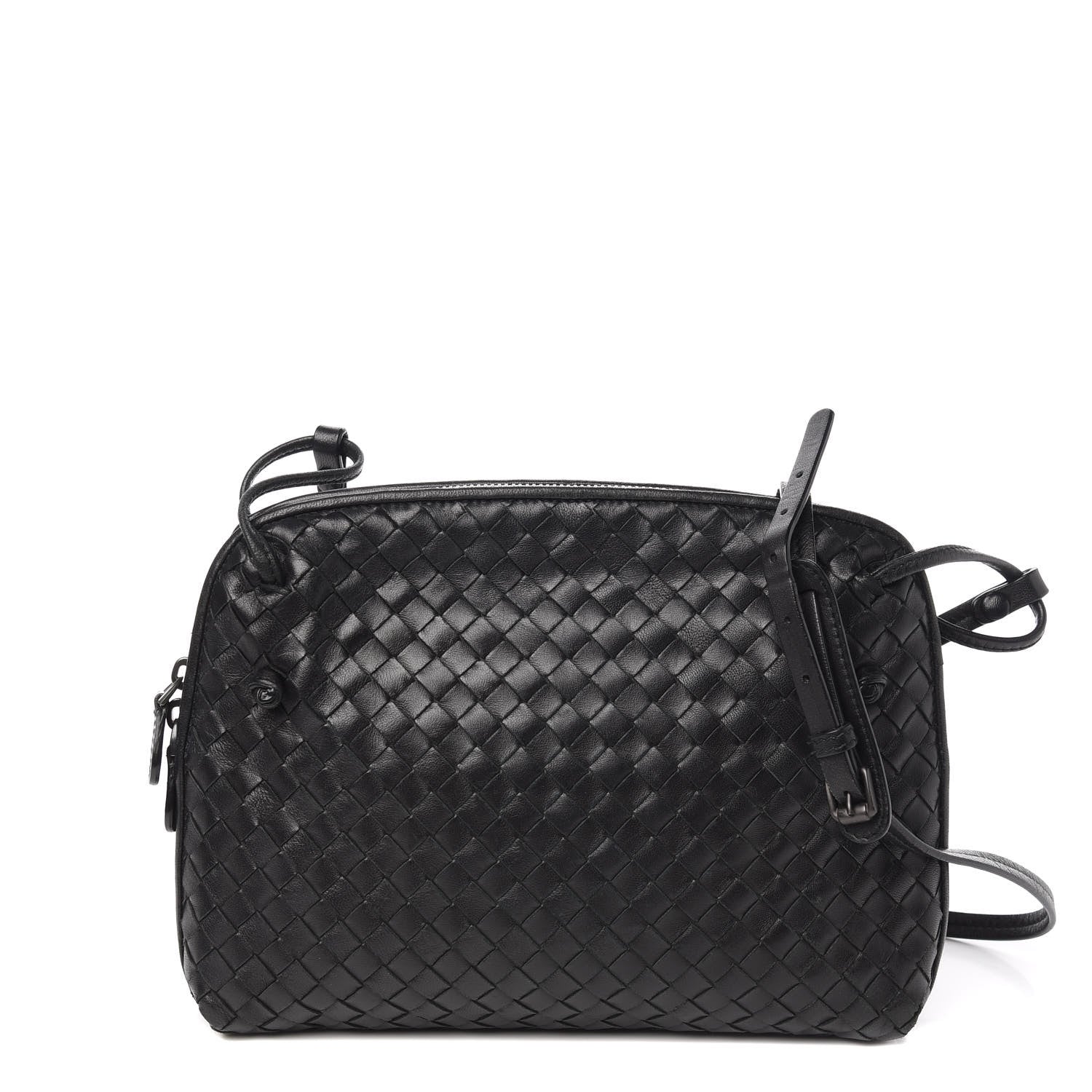 Bottega Veneta Nappa Intrecciato Nodini Crossbody Black 1 of 10
