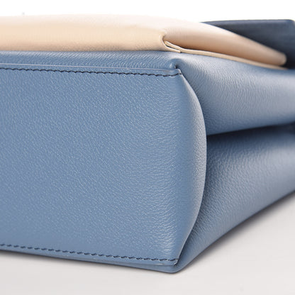 Louis Vuitton Soft Calfskin My Lockme Top Handle Blue Jean Creme 10 of 10