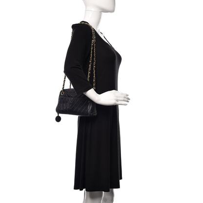 Chanel Lambskin Chevron Quilted Small Camera Case Black 2 of 18