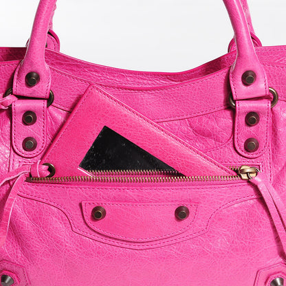 Balenciaga Agneau Classic Hardware Town Cyclamen Fucsia 6 of 15