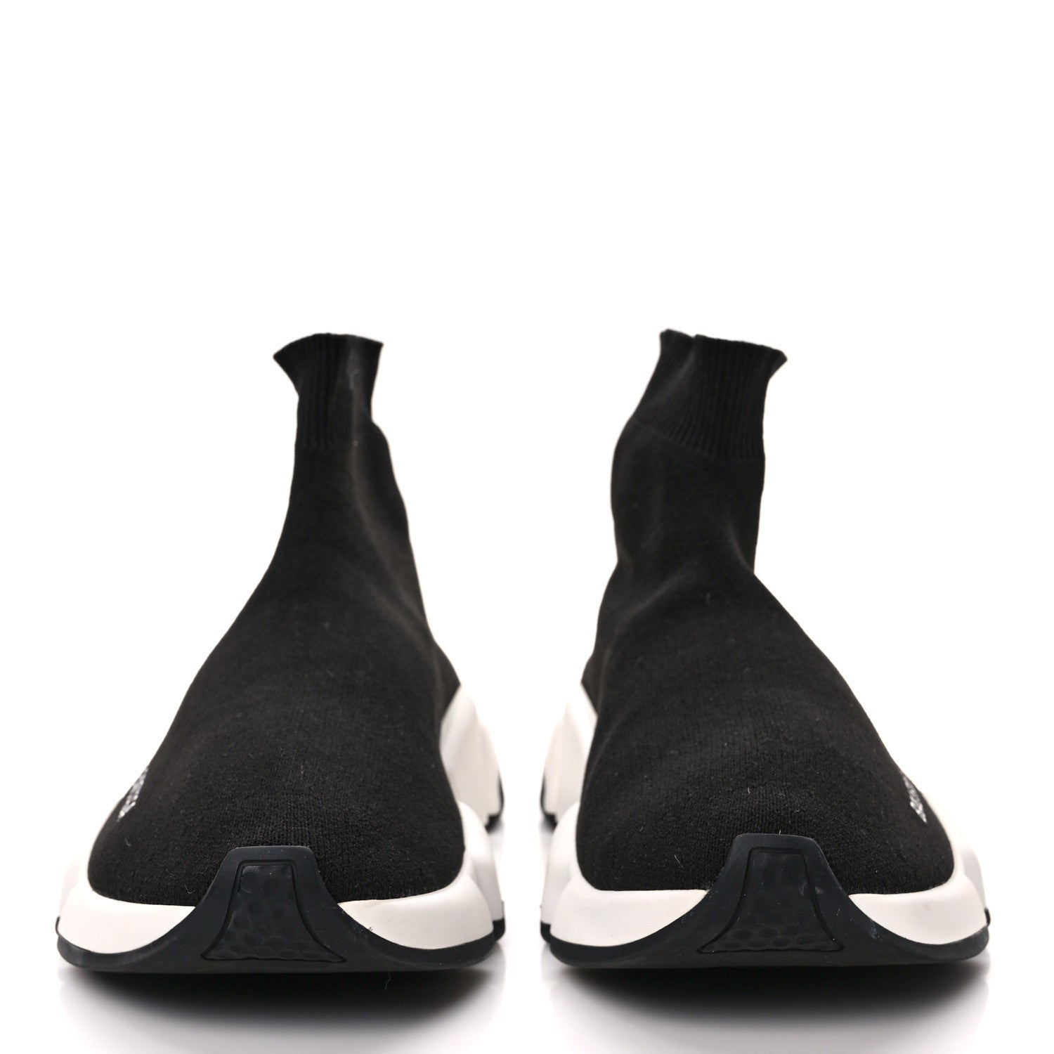 Balenciaga Neoprene Knit Womens Speed Sneakers 36 Black White 2 of 9
