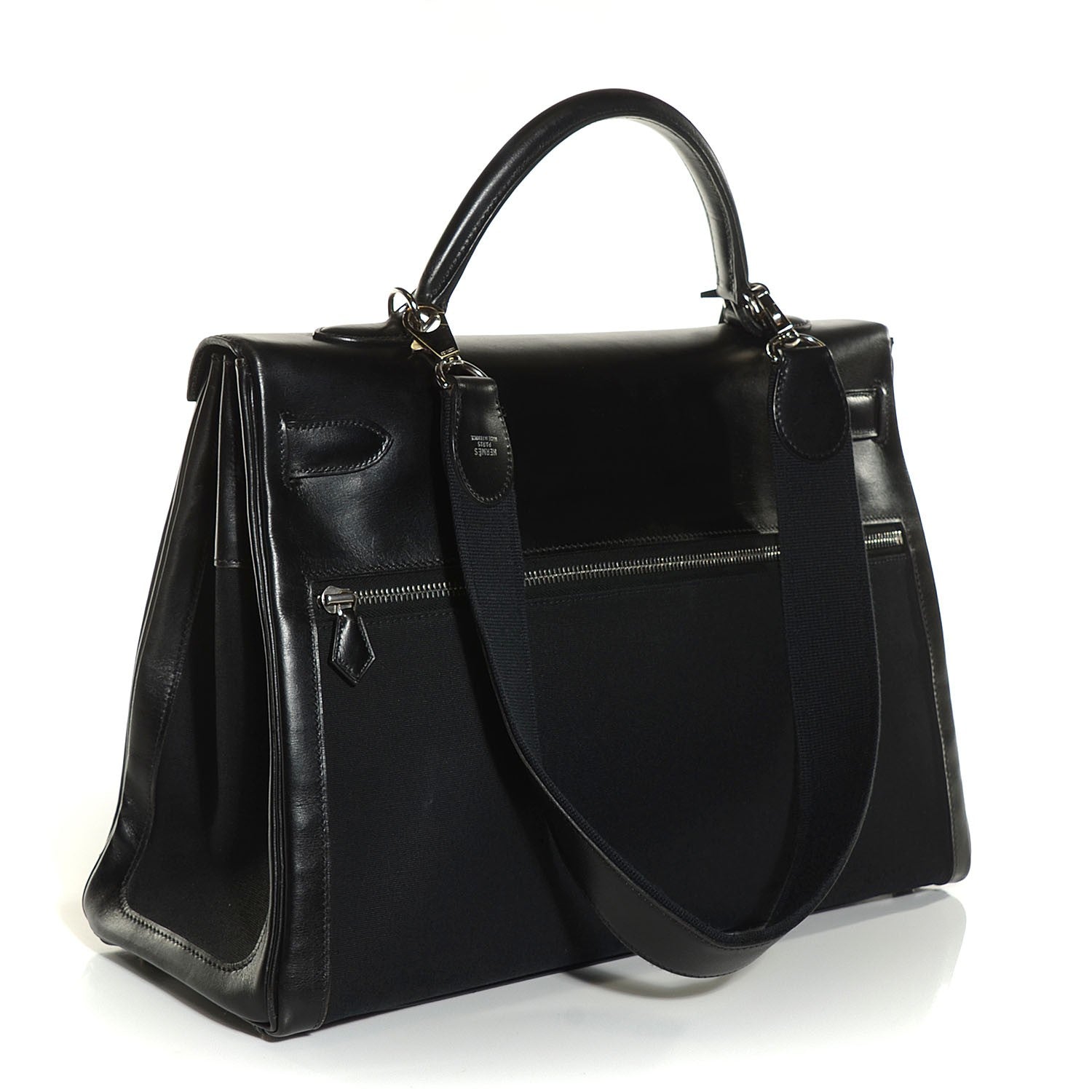 Hermes Box Toile Lakis Kelly 40 Black 3 of 26