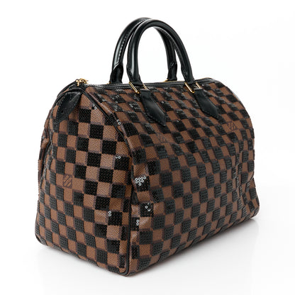 Louis Vuitton Damier Paillettes Speedy 30 Black 3 of 11