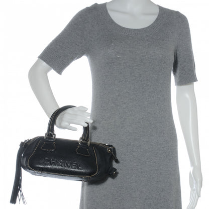 Chanel Leather Small Tassel Handbag Black 2 of 7