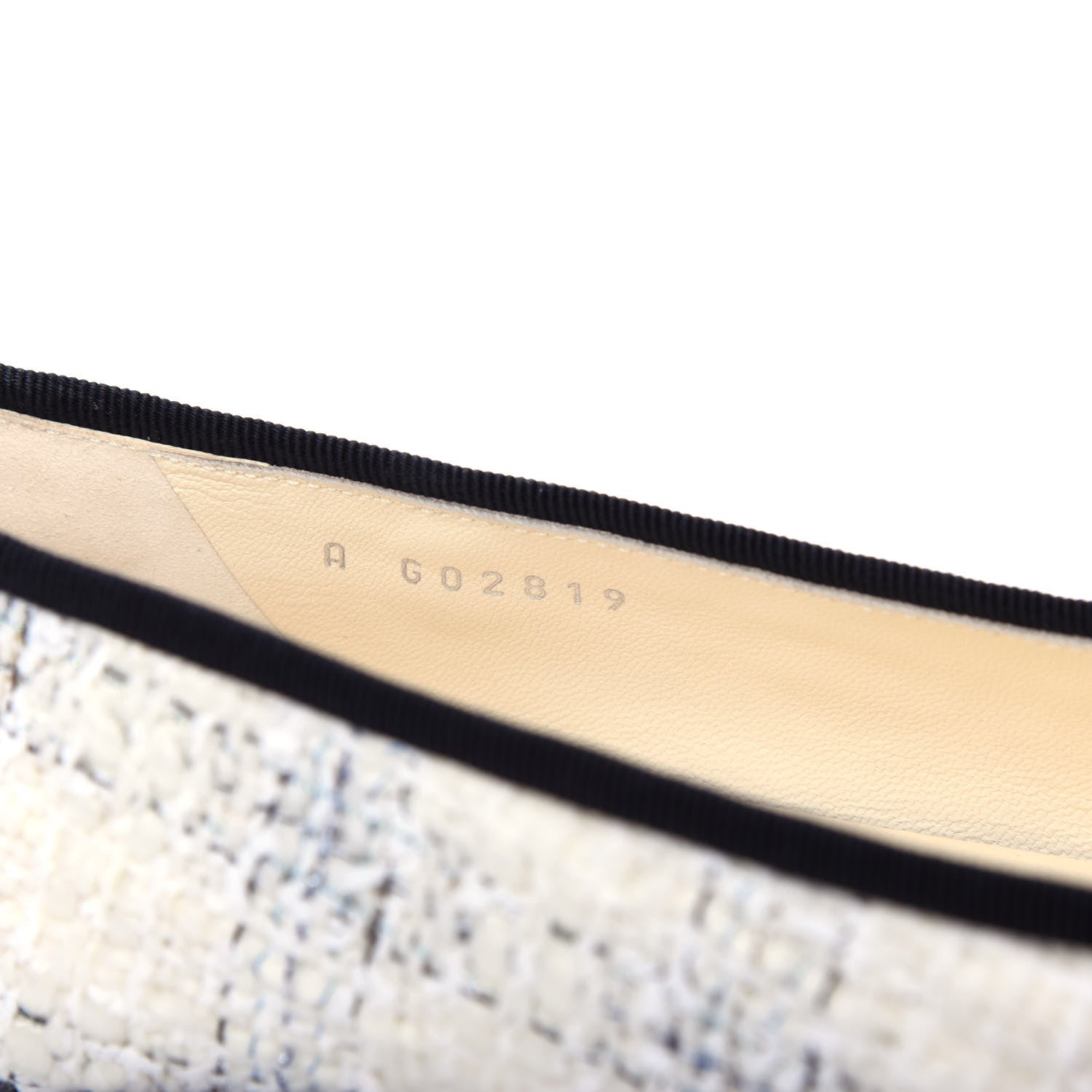 Chanel Tweed Cap Toe Ballerina Flats 40 White Black 10 of 11