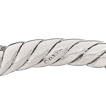 David Yurman Sterling Silver Diamond Petite Pave Band Ring 53 6.25 4 of 4