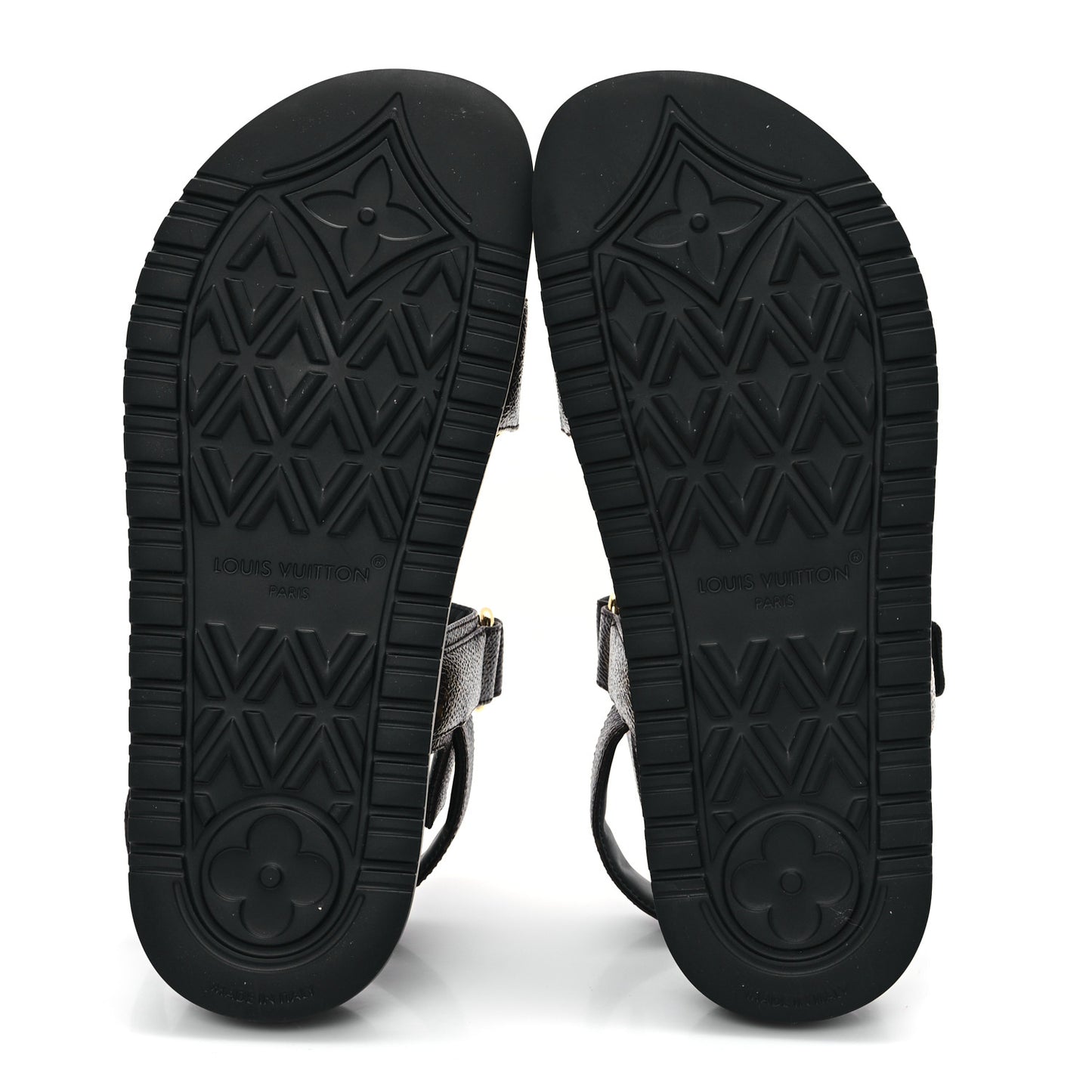 Monogram LV Sunset Comfort Flat Sandals 38 Cacao Brown