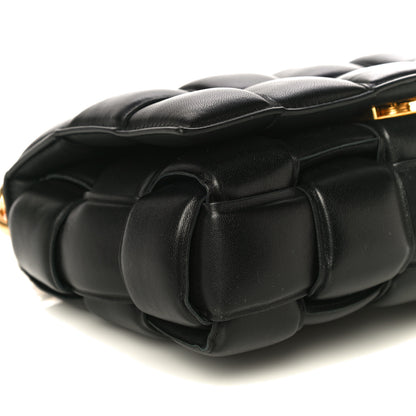 Bottega Veneta Lambskin Maxi Intreccio Padded Chain Cassette Crossbody Bag Black 9 of 16