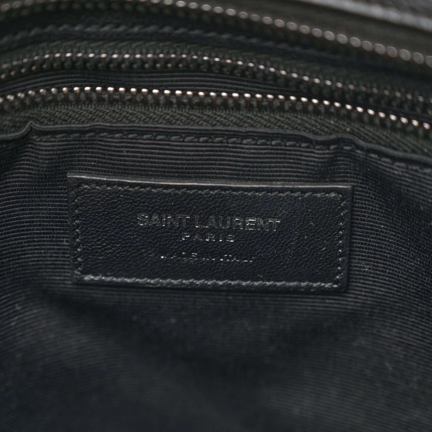 Saint Laurent Sheepskin Matelasse Chevron Large Monogram Shopping Bag Black 6 of 9