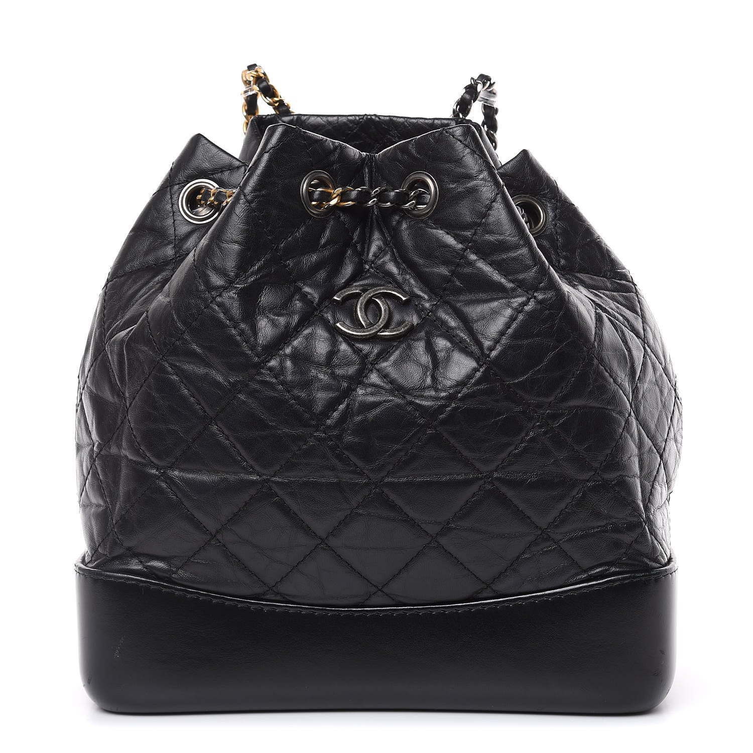 Chanel Aged Calfskin Quilted Small Gabrielle Backpack Black 1 of 14