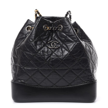 Chanel Aged Calfskin Quilted Small Gabrielle Backpack Black 1 of 14