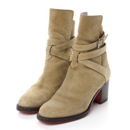 Christian Louboutin Suede Karistrap 70 Ankle Boots 37 Camel 3 of 7