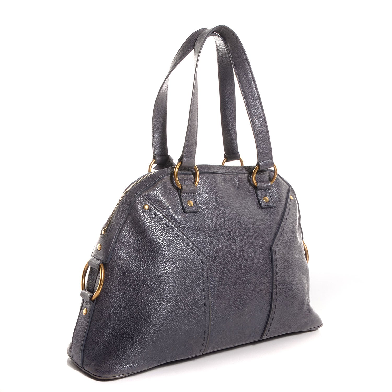 Saint Laurent Leather Large Muse Gray 4 of 11