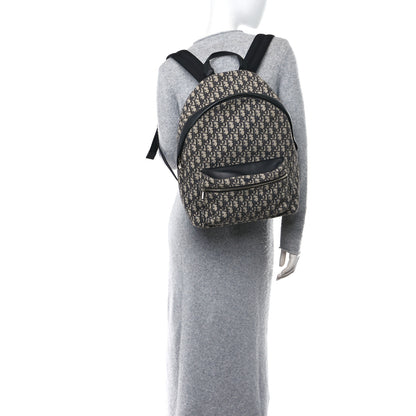 Christian Dior Oblique Calfskin Rider Backpack Beige Black 2 of 12