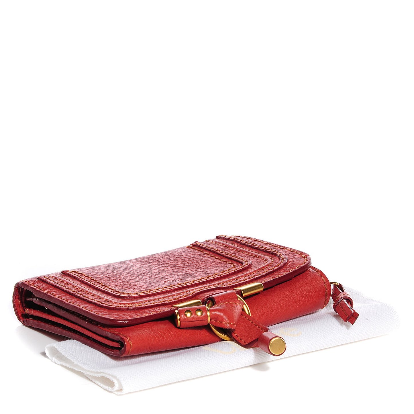 Calfskin Marcie Compact Wallet Maple Leaf