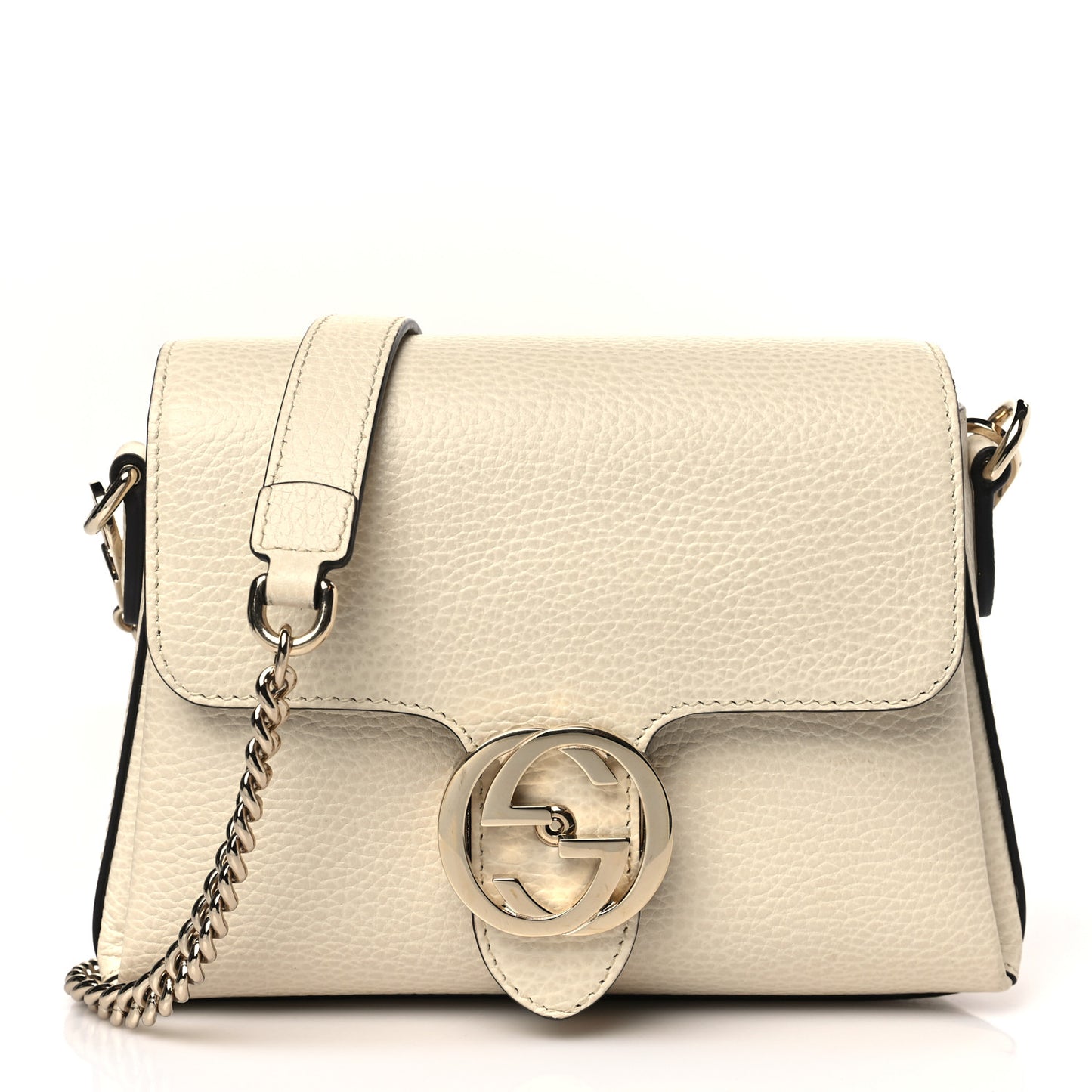 Dollar Calfskin Interlocking G Crossbody Bag Ivoire