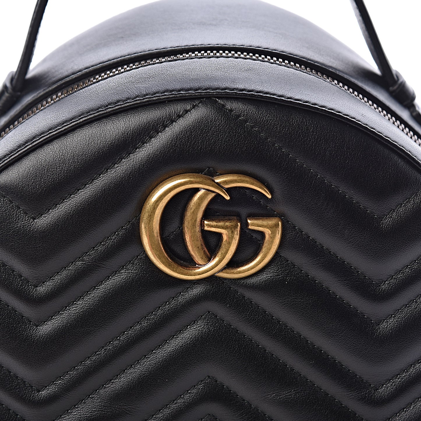 Calfskin Matelasse GG Marmont Backpack Black