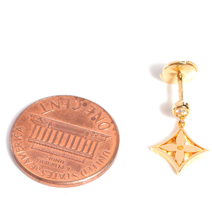 Louis Vuitton 18K Rose Gold Diamond Idylle Blossom Monogram Single Stud Earring 2 of 7