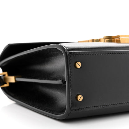 Saint Laurent Calfskin Mini Classic Monogram Cassandra Top Handle Black 9 of 12