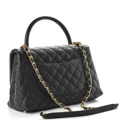 Chanel Caviar Quilted Small Coco Handle Flap Black 2 of 10