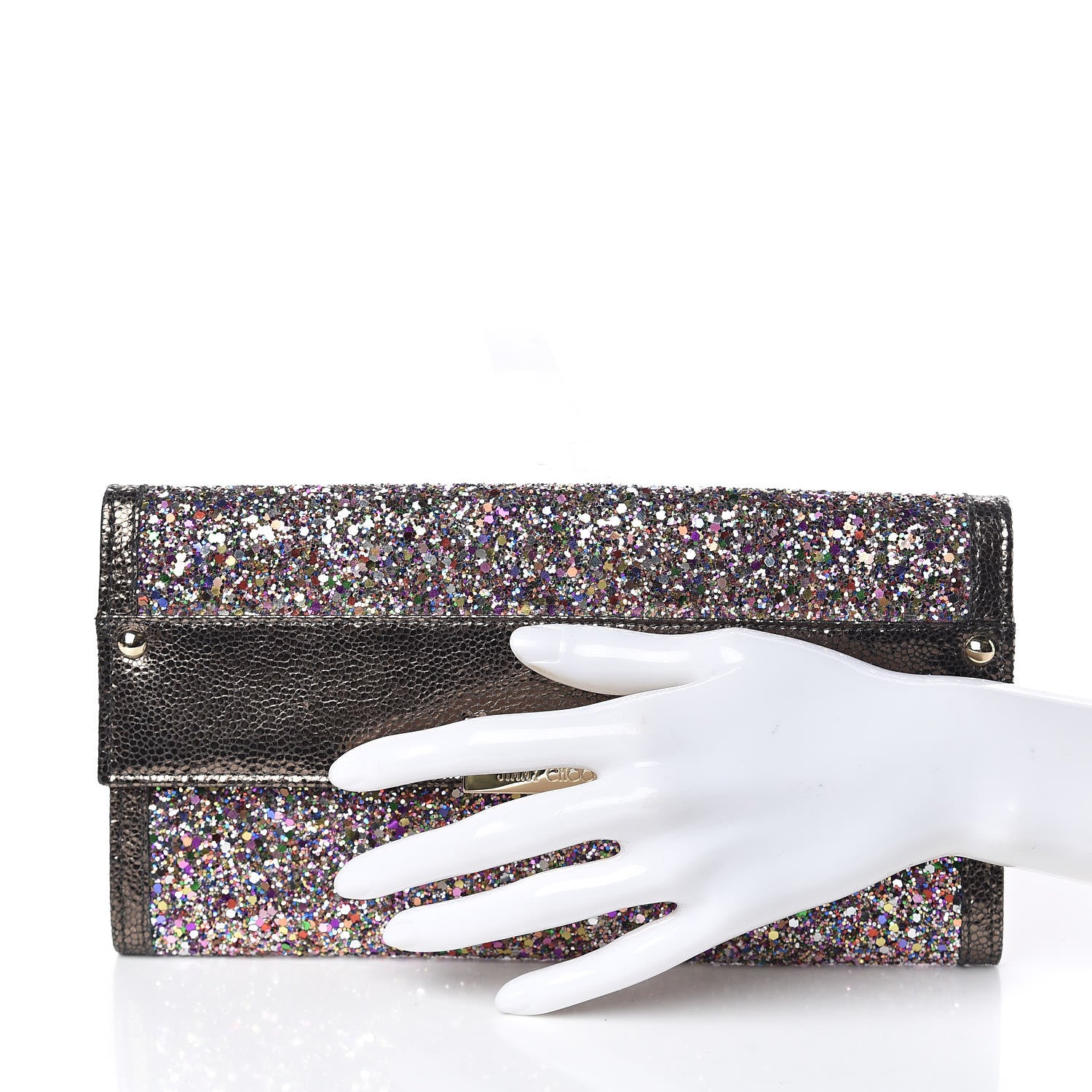 Jimmy Choo Glitter Reese Clutch Wallet Multicolor 3 of 14