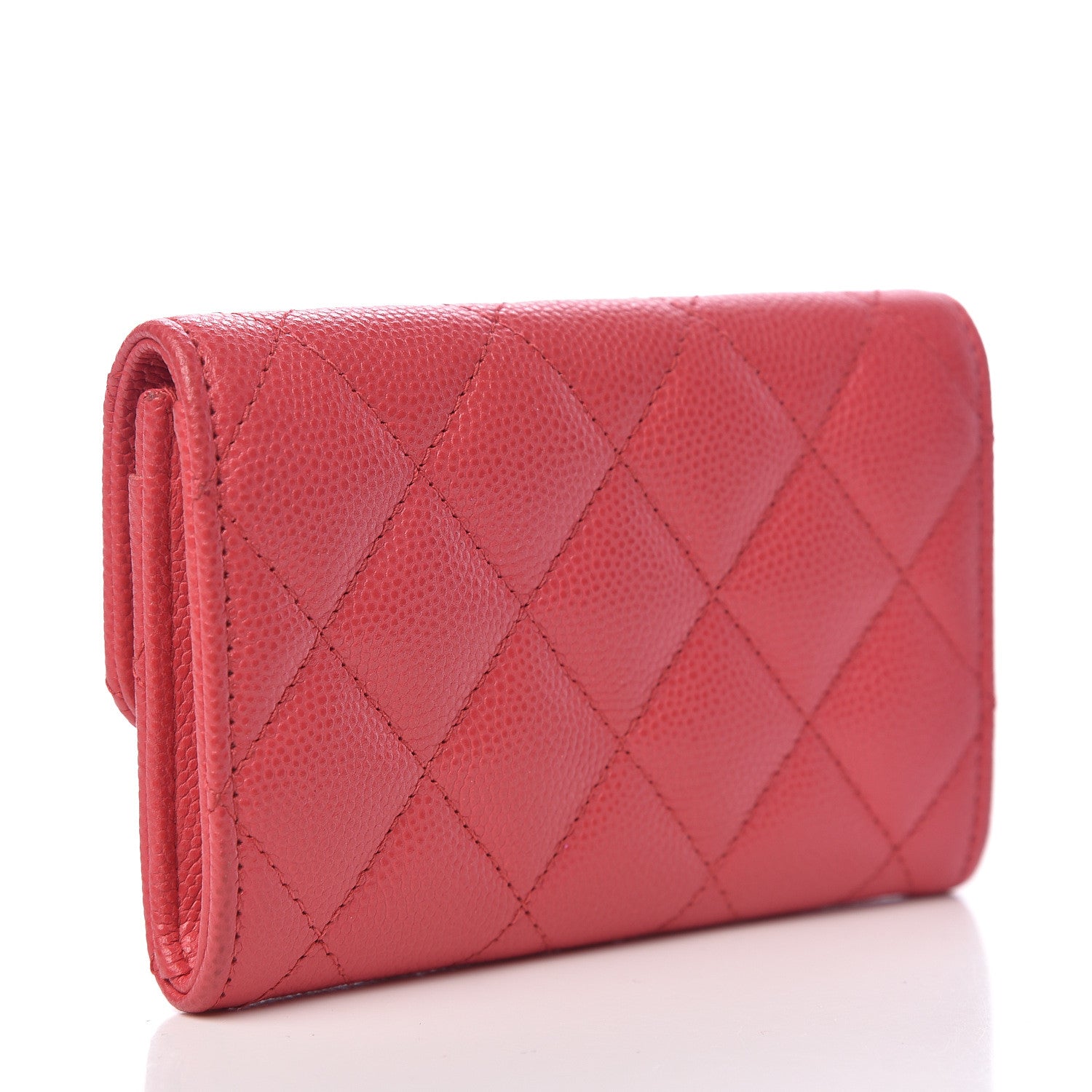 Chanel Caviar Quilted Flap Card Holder Pink 3 of 8