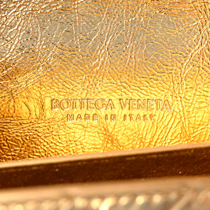 Bottega Veneta Metallic Lambskin Intrecciato Long Andiamo Top Handle Clutch Gold 6 of 7
