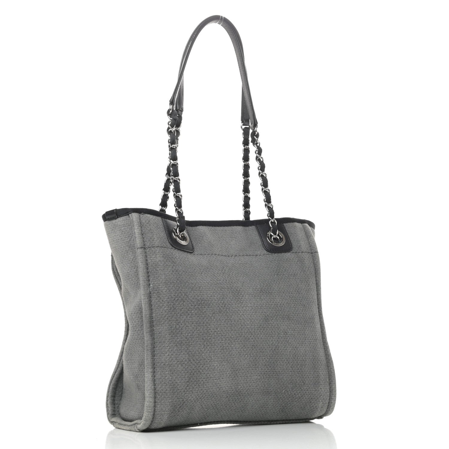 Chanel Canvas Mini Deauville Tote Grey 3 of 10