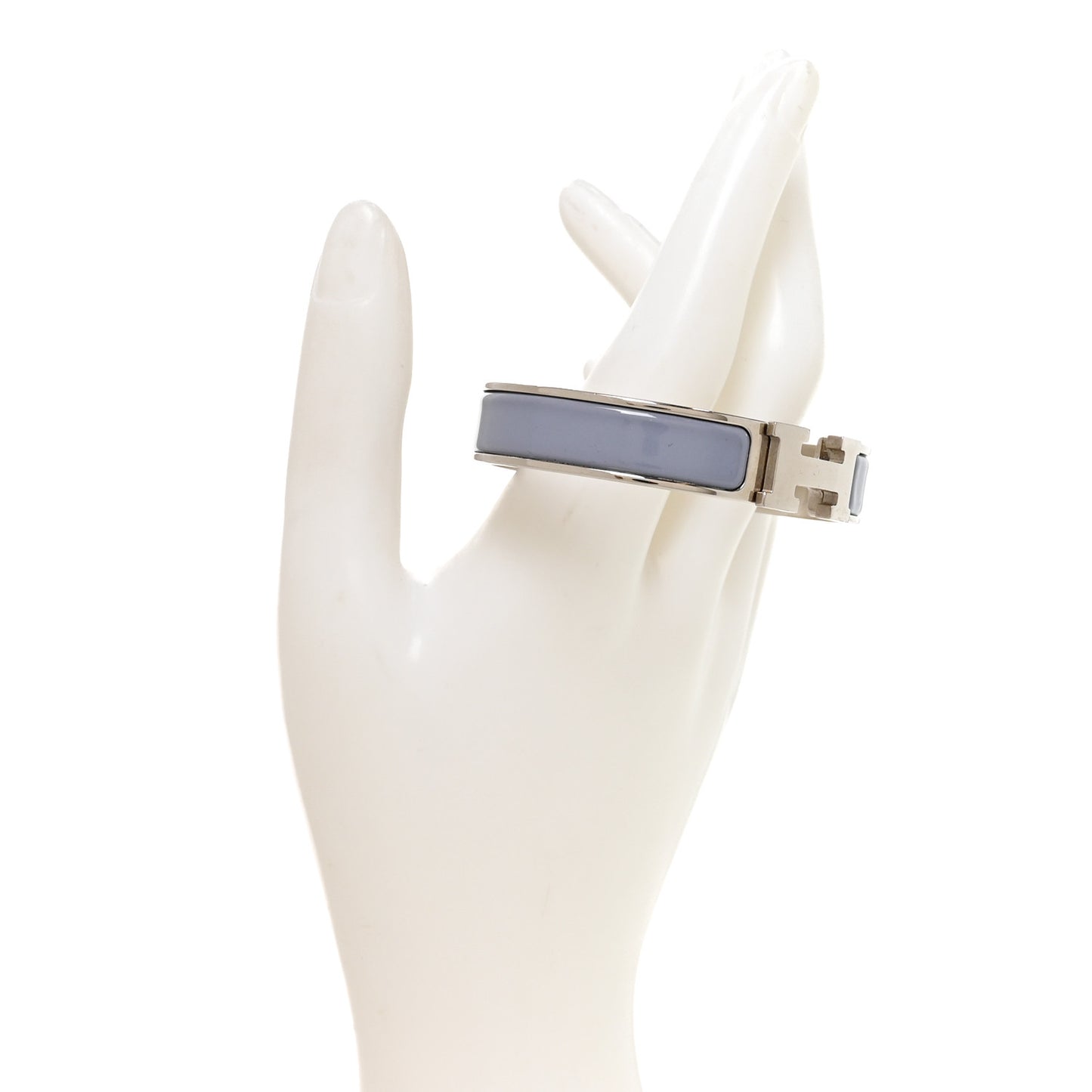 Enamel Narrow Clic Clac H Bracelet PM Bleu Lin