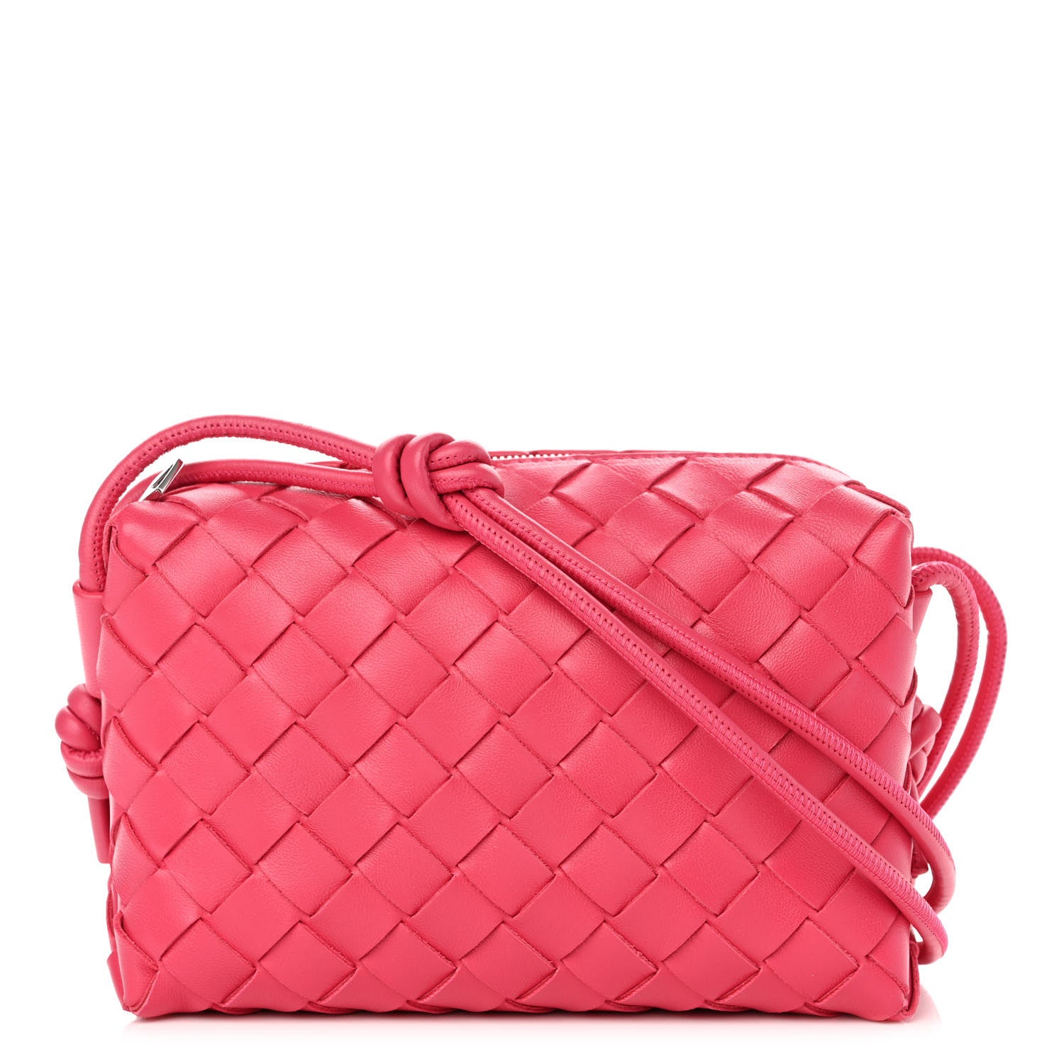 Bottega Veneta Nappa Intrecciato Mini Loop Camera Bag Cranberry 1 of 8