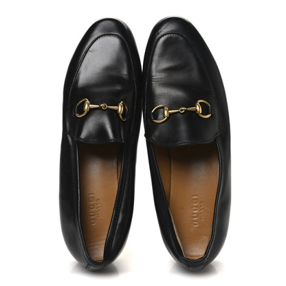 Gucci Calfskin Womens Jordaan Loafers 37.5 Black 2 of 11