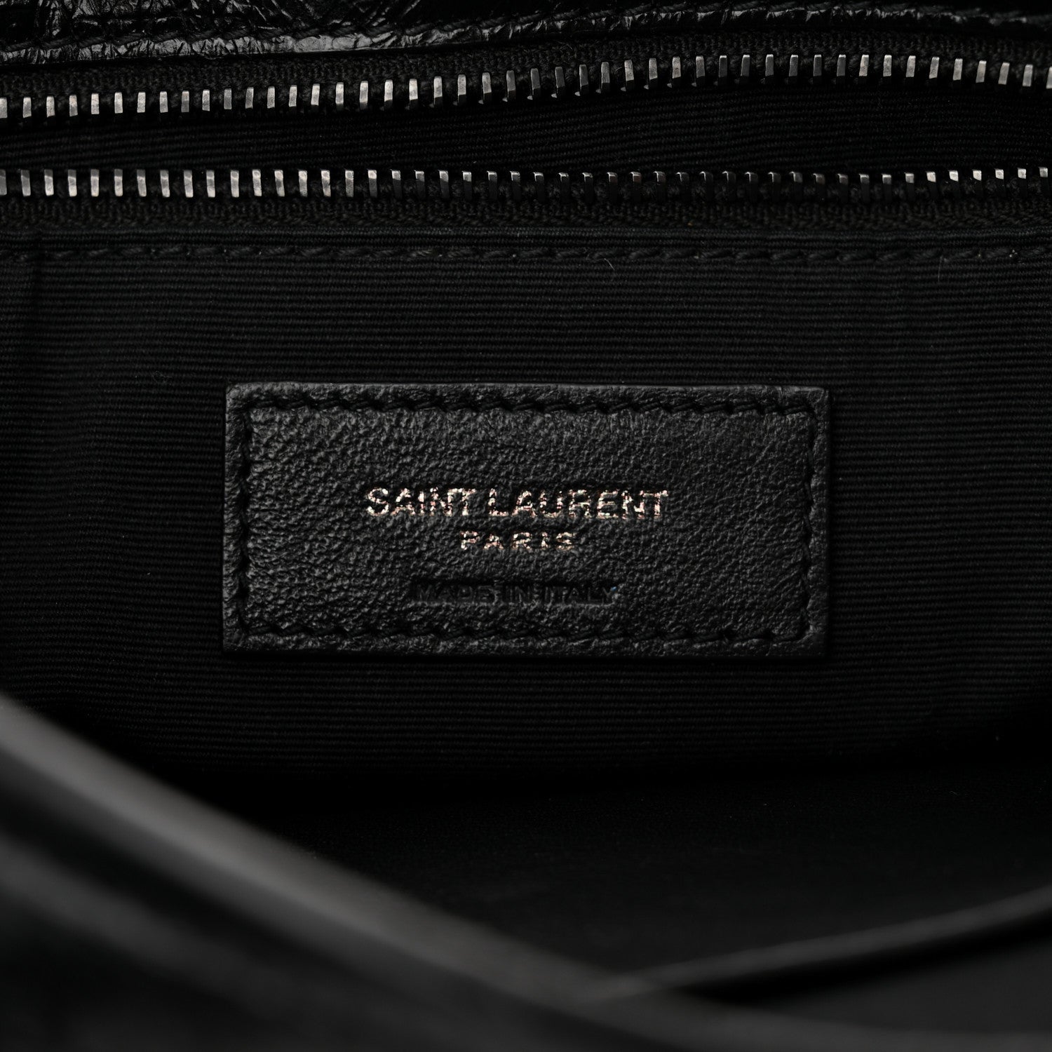 Saint Laurent Crinkled Calfskin Matelasse Monogram Medium Niki Chain Satchel Black 6 of 11