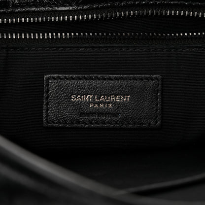 Saint Laurent Crinkled Calfskin Matelasse Monogram Medium Niki Chain Satchel Black 6 of 11